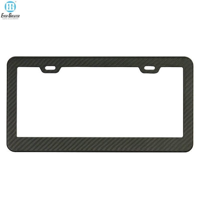 License Plate Frame Chrome Carbon Fiber