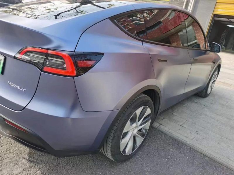 Satin Metallic Midnight Blue Car Color Changing Film Protective Film