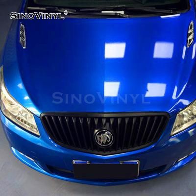 SINOVINYL Chrome Gloss Light Blue Factory Supply Chrome Gloss Gold Low Viscosity Car Wrap Film