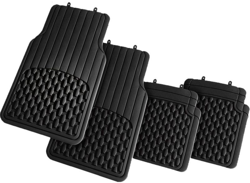 High Quality 4 Piece All Weather Black Color Vehicle Universal PVC Rubber Car Floor Mat