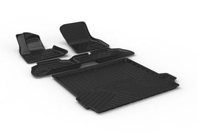 TPE Heavy Duty All Weather Car Floor Mats Anti Skid Car Mats Full Set 1st &amp; 2ND Row Rubber Floor Liners