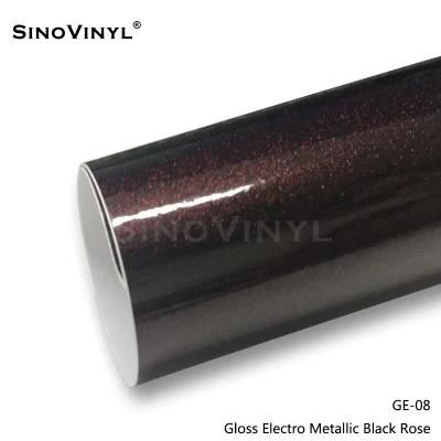 SINOVINYL Car Decoration Vinyl Air Bubble Free Gloss Electro Metallic Auto Wrapping Vinyl