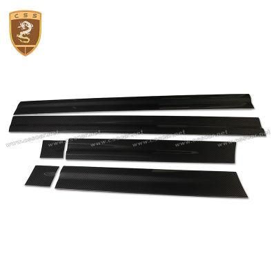 Glossy Black Carbon Fiber Car Door Exterior Trim Strip for Pors-Che Cayenne 958 2015-2017