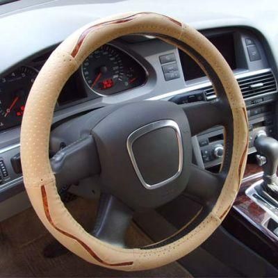 Luxury Super Fiber Leather Carbon Fiber Car Steering Wheel Cover
