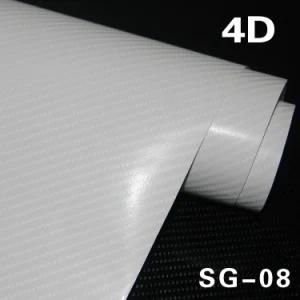 1.52X30m Factory Supply Good Quality 4D White Carbon Fiber Rolls Sticker