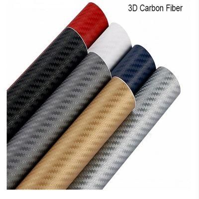 1.52*28m 3D Waterproof Carbon Fiber Vinyl Car Wrap Sheet Roll Film Stickers Decal Paper