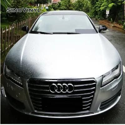 SINOVINYL Chrome Matt Silver Wrapping Foil Vinyl Film Car Wrap Bubble Free Laptop Cover Sticker