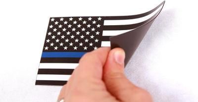 Customized Heavy Duty Car Truck SUV Thin Blue Line American Flag Magnet Decal Car Magnetic Sticker