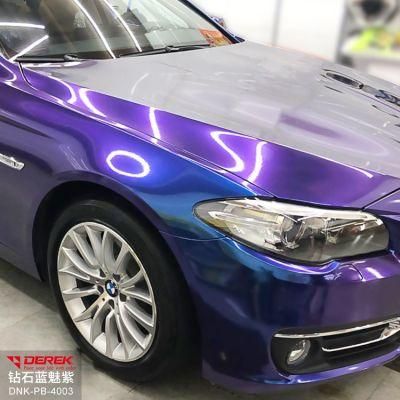 Anolly 1.52*18 Meter Removable Adhesive by Glitter Chameleon Blue to Purple Car Wrap Vinyl