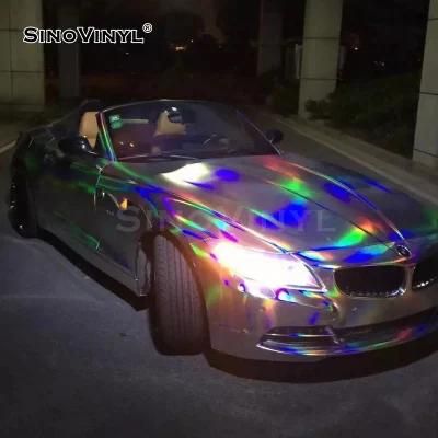 SINOVINYL PVC Film Car Body Stickers Good Quality Chrome Laser Foil Car Body Wrap Sticker