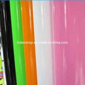 Color Black High Glossy Vinyl Film White Car Wraps Film Foil Bubble Free for Car Sticker Vehicle Furniture Phone Laptop