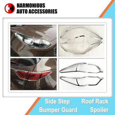 Auto Accessory Chrome Parts for KIA Sportage 2016 2019 Kx5 Head Lamp and Tail Lamp Bezels