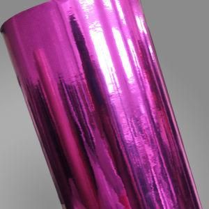 Good Quality 1.52X30m Air Free Bubbles Pink Glossy Chrome PVC Vinyl Sticker Film