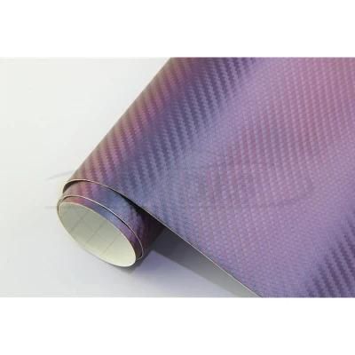 Self Adhesive PVC Material Vehicle Vinyl Roll Carbon Fiber Chameleon Sticker for Car Wrapping Foil