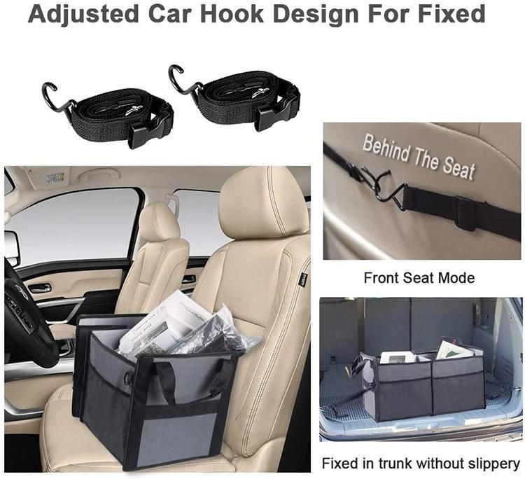 Multi Compartments Car Trunk Organizer Insulation Cooler Bags Cargo Collapsible Portable Car Accessories Organizer