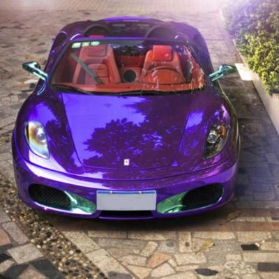 Tsautop 1.52*18m High Stretchable Purple Auto Body PVC Sticker Car Wrap