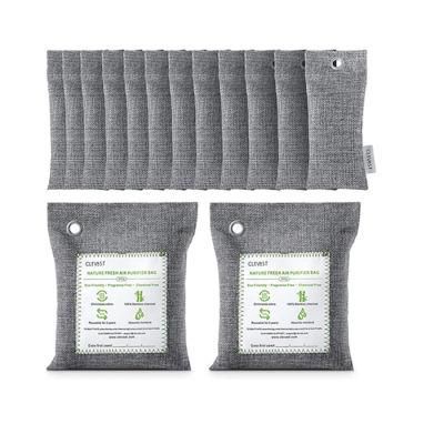 Bamboo Charcoal Air Purifying Bags, Deodorizer and Moisture Eliminator. Purifier for Closet, Shoe, Large Room. Car Air Freshener