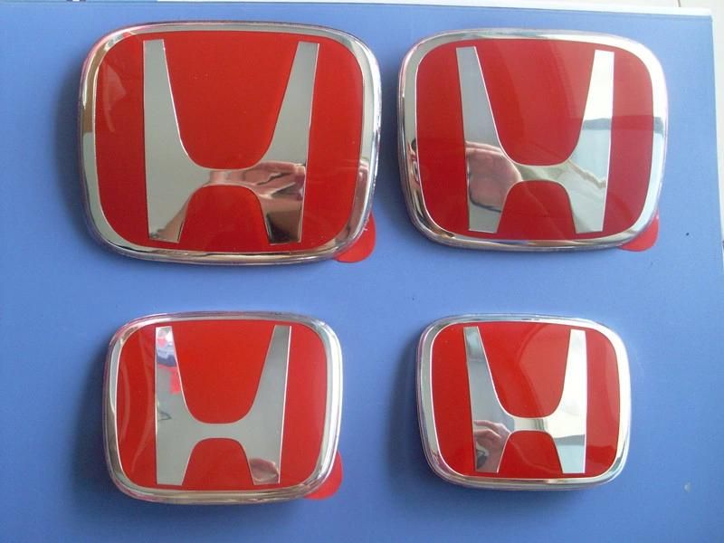 Glossy ABS Plastic Car Logo Grill Emblem For Honda