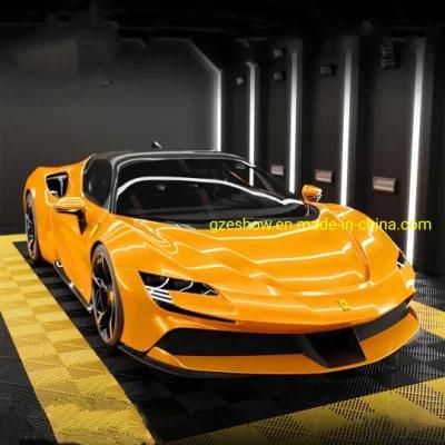 Super Gloss Metallic Saffron Yellow Car Wrapping Vinyl