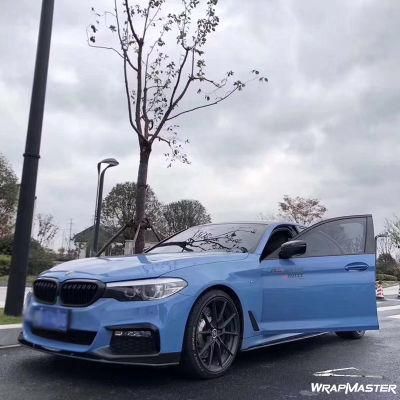 Tsautop 1.52*18m Super Gloss Crystal Abu Dhabi Blue Car Wrapping Film Vinyl Wrap