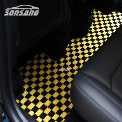 Sonsang Manufacturer Customize Checkered Design Antislip Mat Car for Tesla Model S
