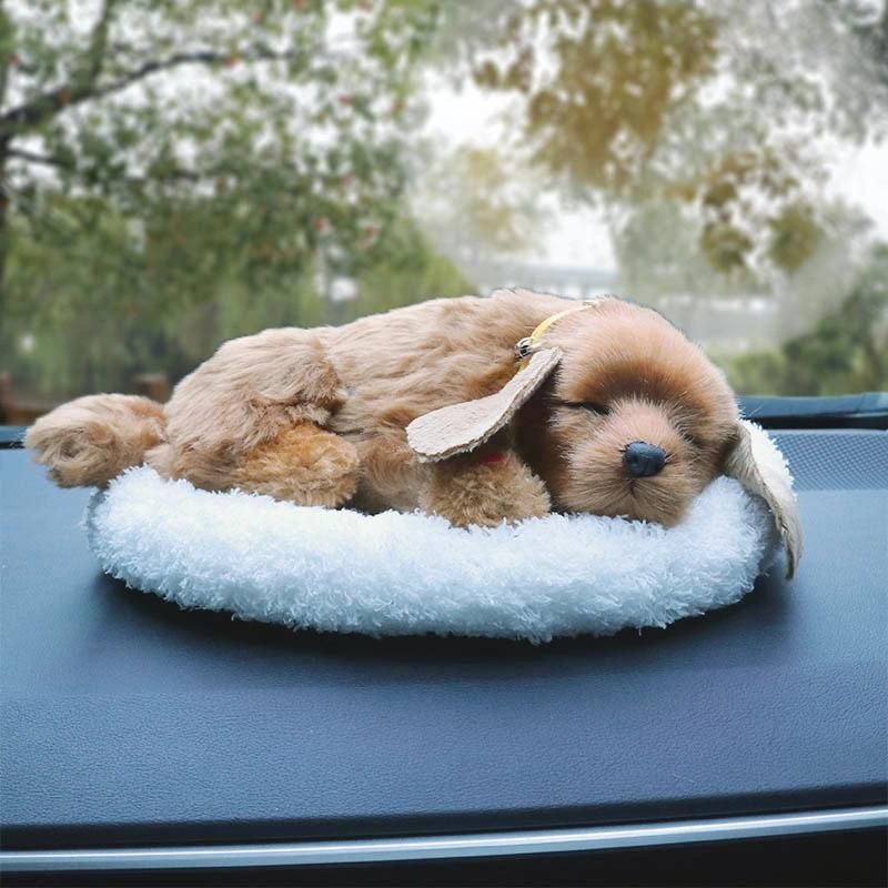2021cute Soft Simulation Dog Cat Stuffed Animals Plush Toys with Sound Snoring