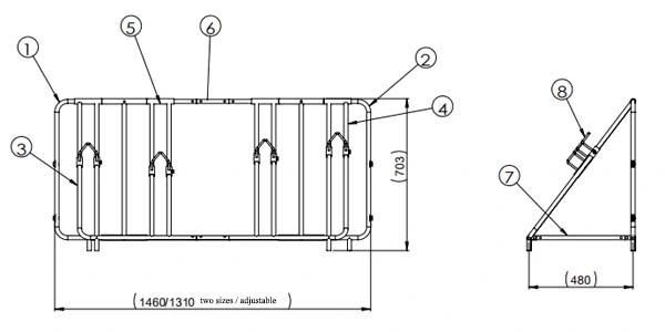 Hanging Mount Bike Rack for Pickup Truck Bed for 4 Bikes Rear Mounted