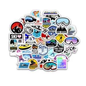 50 PCS Ski Snowboard Winter Skiing Snow Mountain Graffiti Stickers for Luggage Skateboard Laptop Refrigerator Car