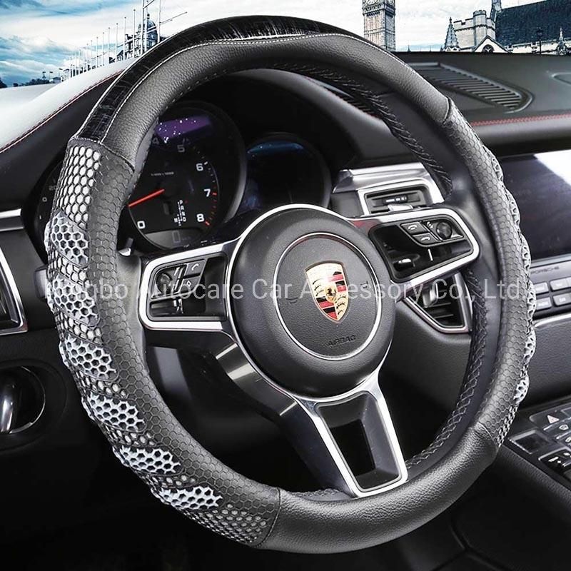 High Qulaity Leather PVC Carbon Fiber Steering Wheel Cover