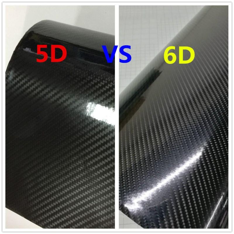 Black Glossy 5D Carbon Fiber Car Wrapping Vinyl Film