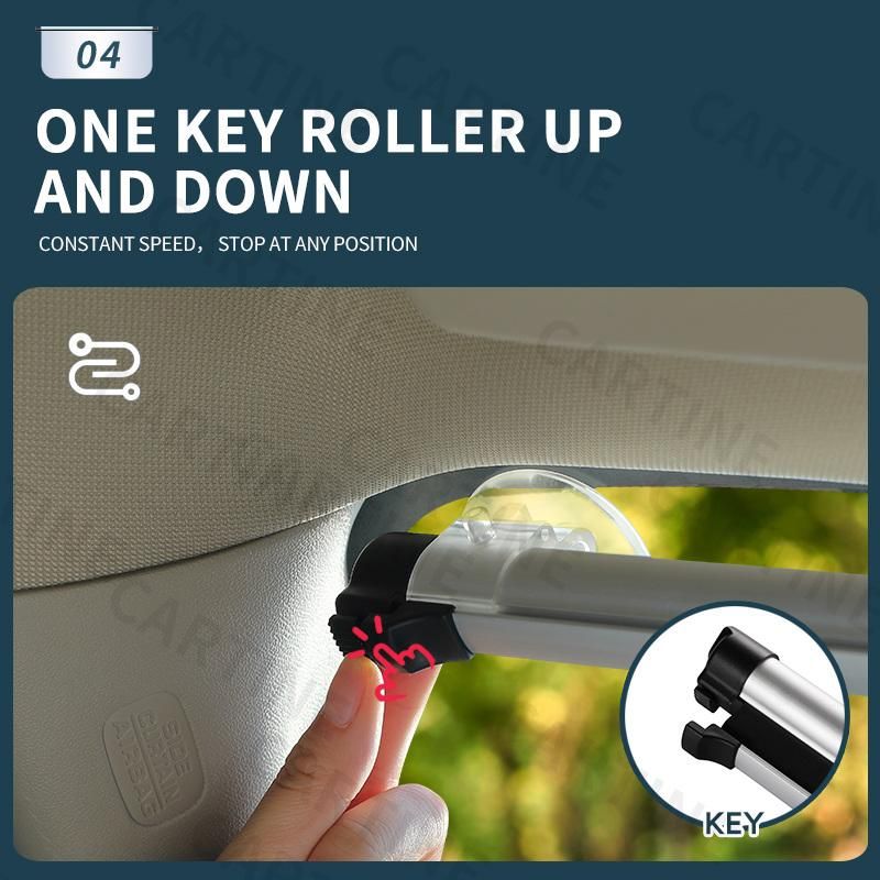 Front Windshield Roller Car Sunshade Auto Sun Shade 1250mm