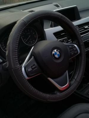 Hand Sewn OEM High Quality Multi Color Blocking Genuine Leather Steering Wheel Cover