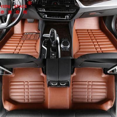 Wholesale Waterproof Wear Brown Leather Anti Slip 5D Auto Mat