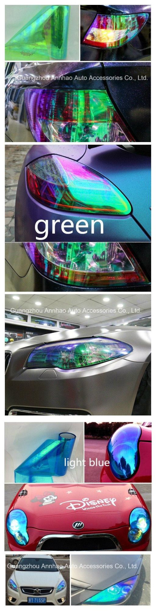 High Quality Car Wrap Chamaleon Tint Car Headlight Film Stickers