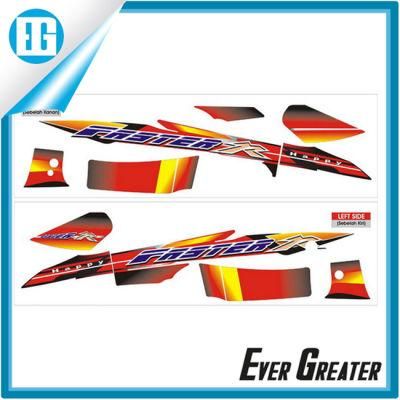 Wholesale Flame Red Line Motorcycle Decal Airframe Sticker