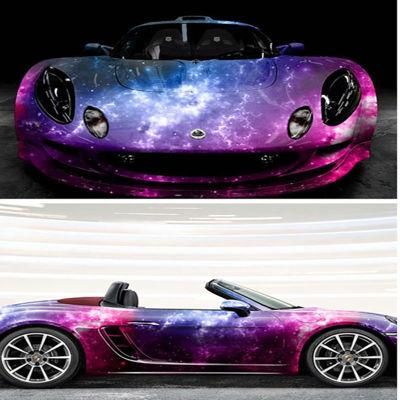 1.52*30m Self Adhesive Galaxy Starry Sky Styling Customizable Car Wrap Vinyl Sticker Stretch Decorative Film