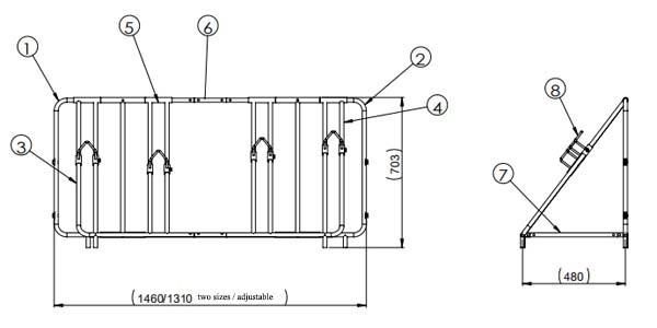 Portabicicletas PARA Camioneta Cycle Vertical Pickup Bed Delivery Rack Bike Carrier for Vehicle