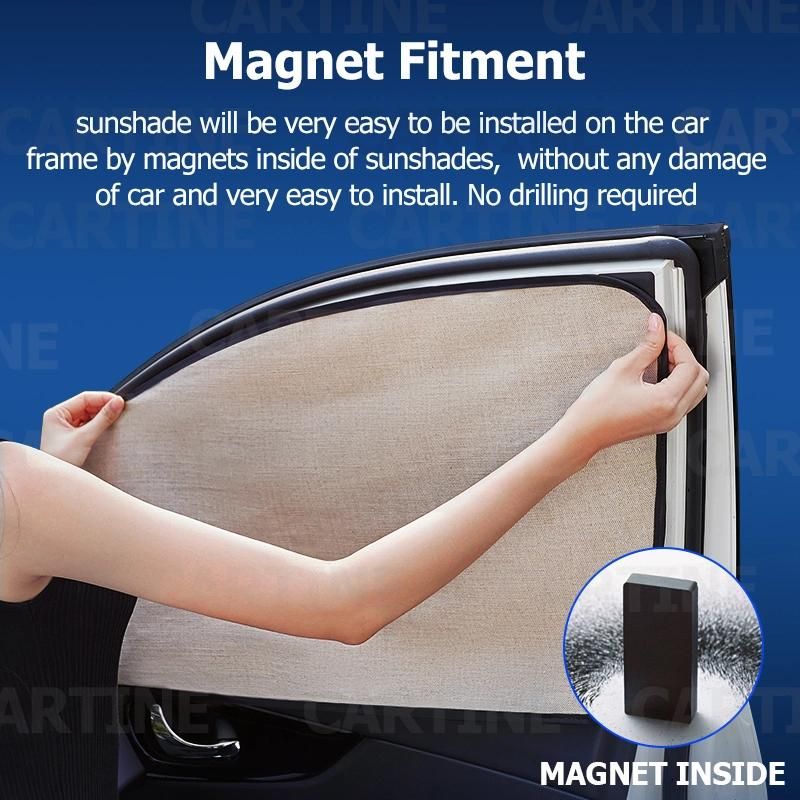 Two Layers Magnet Car Sunshade, Custom Made Mesh Sunshades, Magnet Mesh Sun Shades
