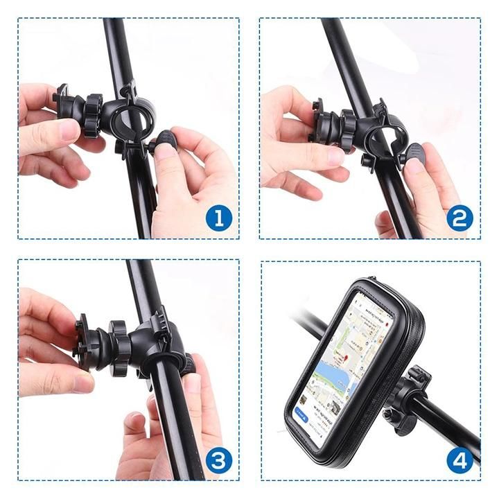 Three Sizes Anti-Shake Waterproof Bike Phone Mount Bicycle Cell Phone Holder Handlebar Bag