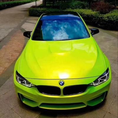 Tsautop 1.52*18m PVC Decoration Film Magic Gold Fluorescence Vinyl Wrap Car Color Changed Wraps