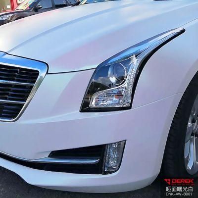 1.52*18m Bubble Free Adhesive Stickers Matte Aurora White Car Body Chrome Vinyl Wrap