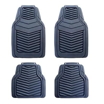 Black Rubber All-Season Trim-to-Fit Floor Mats for Cars, Trucks and Suvs