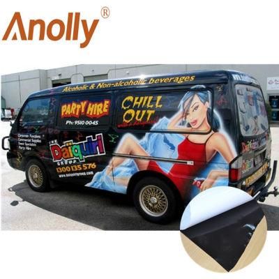 Hot Selling Solvent Ink Black Glue Roll Size Eco Solvent Printing Adhesive Self Vinyl