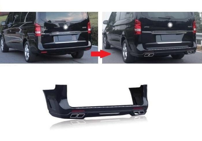 Auto Accessory Exterior Decoration Parts Tail Gate Garnish Strip for Benz V Class 2016 Vito Chrome Kit