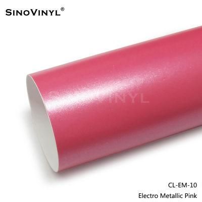SINOVINYL Removable Electro Metallic Beauty Color Vinyl Car Full Body Wrap Sticker PVC Film