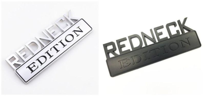 Redneck Edition Emblem for Chevrolet Silverado Chevy Camaro Emblem Fender Badge Decal Sticker Logo Car Accessories Car Parts Decoration ABS Plastic