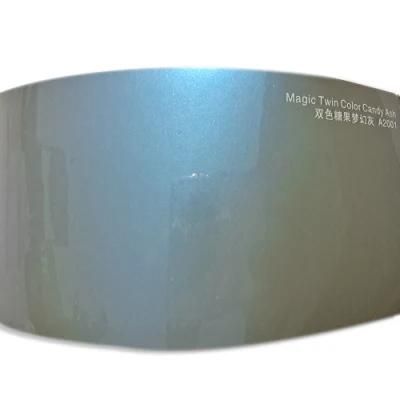 Tsautop 1.52*18m Magic Twin Color Candy Blue Ash Car Wrap Film Self Adhesive Vinyl
