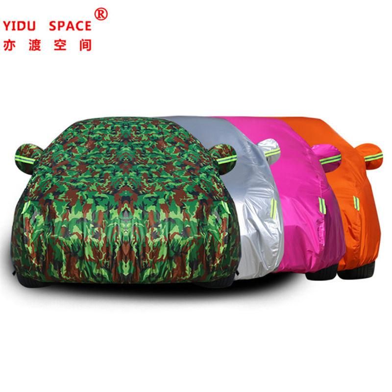 Wholesale Oxford Waterproof Sunshade Folding Manful Shrink Camouflage Car Cover