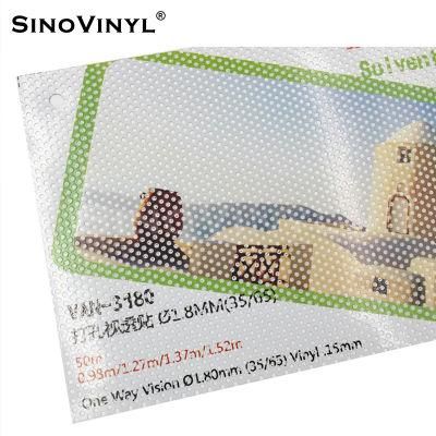 SINOVINYL Car One Way Vision Printing Rolls Of PVC Self Adhesive Vinyl