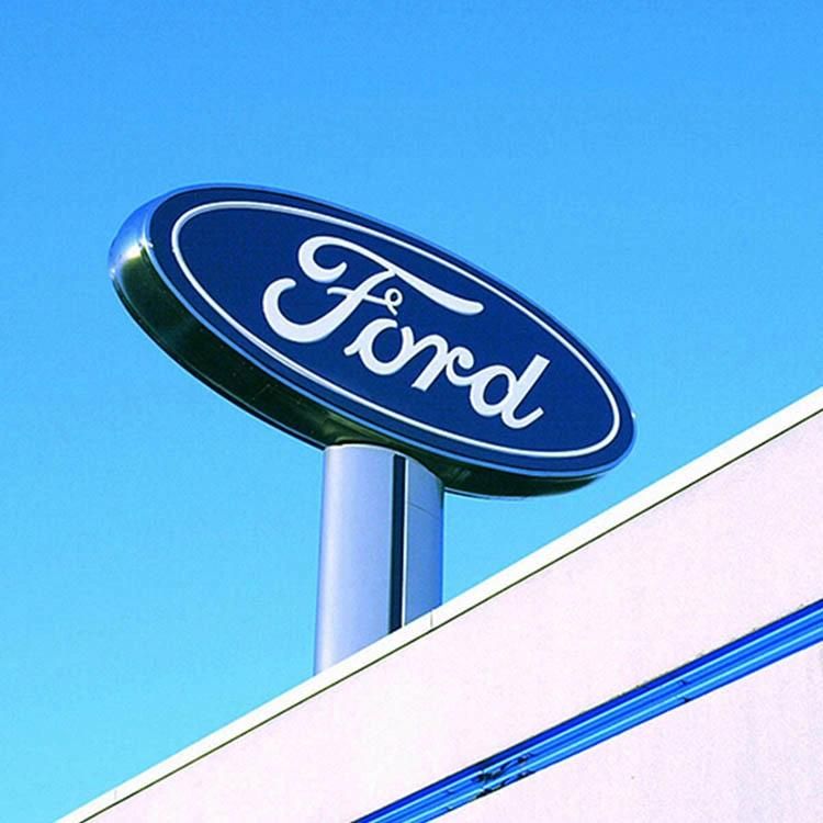 American Ford Auto Signage Accessories Vacuum Blister Sticker Emblem 3D LED Car Logo